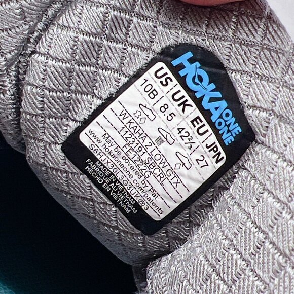 Hoka One One Kaha 2 Low GTX Trail Hiking Shoe Sharkskin/Blue Coral Womens US 10 - Picture 12 of 12